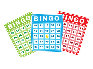 lotto bingo cards with numbers