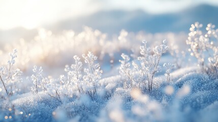 Frosty Branches in a Winter Wonderland
