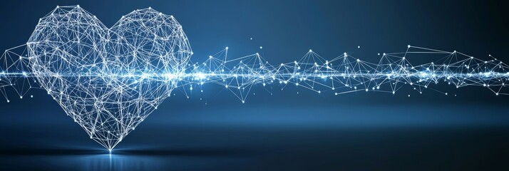 Heart Made Of Technological Connections Background Artificial, Modern Technology Concept Design