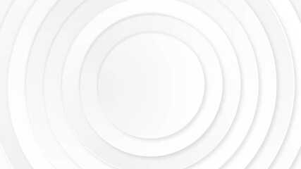 abstract white background animation video loop with circle wavy shape - Powered by Adobe