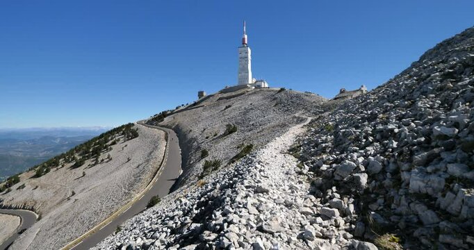 Summit of Mont Ventoux from the north side, Vaucluse department, Provence, France