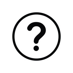 question mark icon outline 