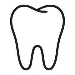 Teeth icon vector outline .