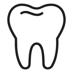 Teeth icon vector outline .