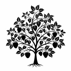 strawberry-tree-silhouette