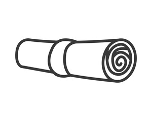 Graduation degree diploma of university, college, school, education certificate. Vintage scroll of document or roll letter manuscript.