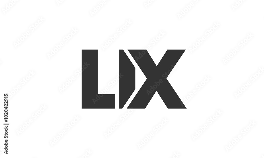 Fototapete lix logo design template with strong and modern bold text. initial based vector logotype featuring s