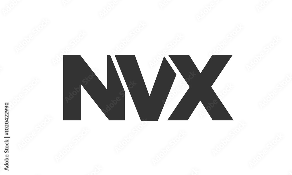 Fototapete nvx logo design template with strong and modern bold text. initial based vector logotype featuring s