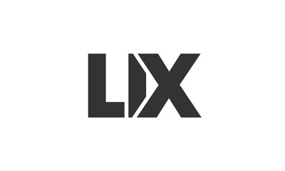 LIX logo design template with strong and modern bold text. Initial based vector logotype featuring simple and minimal typography. Trendy company identity.