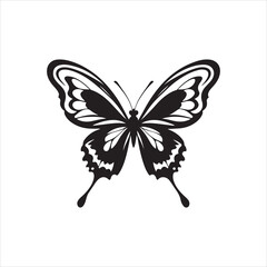 Butterfly silhouette vector illustration art 