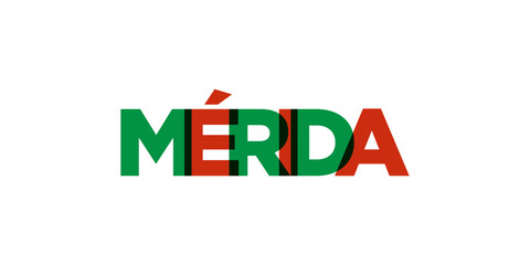 Merida in the Mexico emblem. The design features a geometric style, vector illustration with bold typography in a modern font. The graphic slogan lettering.