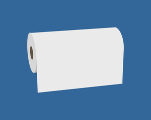 Textile roll vector icon. Paper tube illustration design for kitchen cleaning towel, carpet, scroll whatman, fabric.