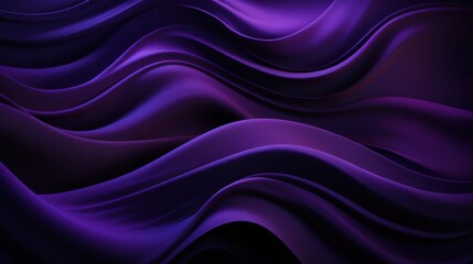 Obraz premium A captivating abstract design featuring smooth, flowing waves in rich purple tones, perfect for backgrounds, digital art, or as a visual element in creative projects