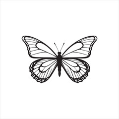 Butterfly silhouette vector illustration art 