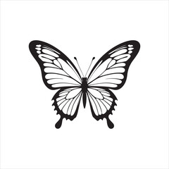 Butterfly silhouette vector illustration art 