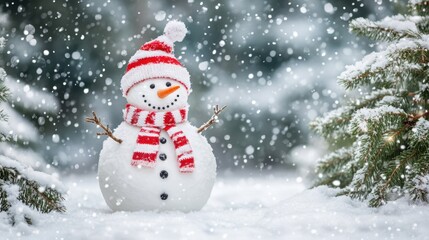 Obraz premium The Snowman in Winter Wonderland