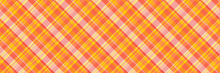 Handmade vector plaid texture, shape background pattern fabric. Graphical textile seamless tartan check in orange and red colors.