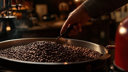 The Hand Scoop Coffee Beans