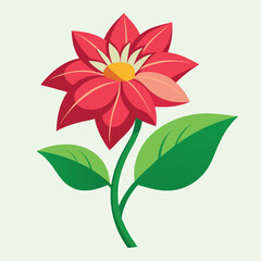drawing flower with leaves of trees vector art and Adobe Illustrator Artwork