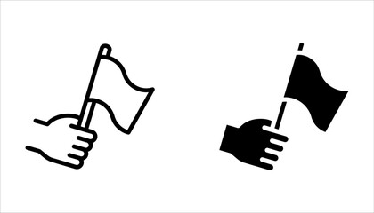 Simple Set of Flag Icon set. Vector flag shape set on white background