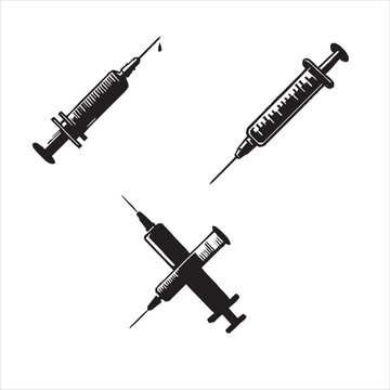 syring silhouette set