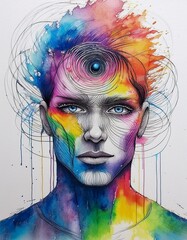 Abstract portrait of a person