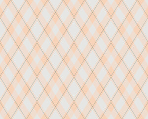 Fototapeta premium Argyle pattern of geometric rhombus. Harlequin check wallpaper design. Classic diamond shaped textile material for web background, print fabric clothing, sweater, wrapping paper, gift card, invitation