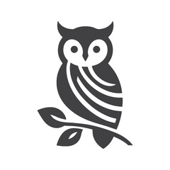 Minimalist Owl Logo Icon