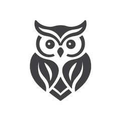 Minimalist Owl Logo Icon