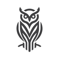 Minimalist Owl Logo Icon