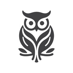 Minimalist Owl Logo Icon