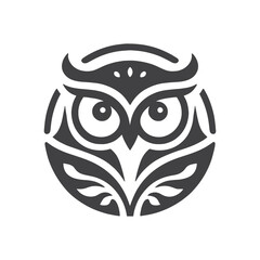 Minimalist Owl Logo Icon
