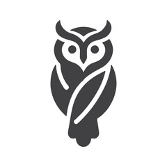 Minimalist Owl Logo Icon