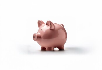 Obraz premium A pink piggy bank on a white background
