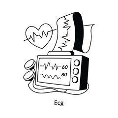 Ecg concepts style illustration. EPS 10 File