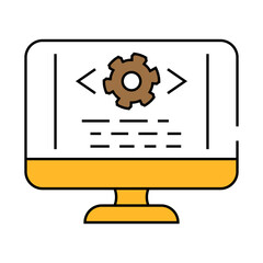 code optimization analyst line icon vector. code optimization analyst sign. isolated symbol illustration