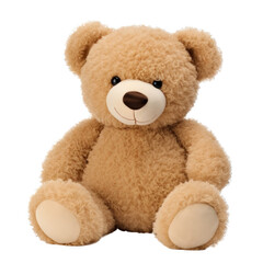 Obraz premium Cute Teddy Bear with Transparent Background - Isolated Plush Toy Illustration for Design and Overlay Use