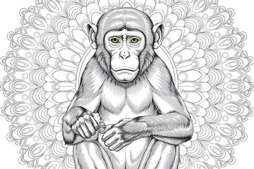 Fototapeta premium coloring mandala for kids