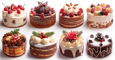 Chocolate Drizzle Cakes with Festive Holiday Decor
