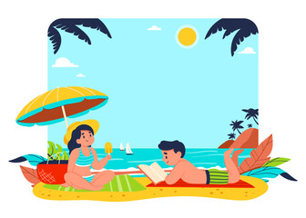 Relaxing Beach Day with Ice Cream and a Book