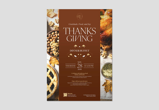 Thanksgiving Dinner Flyer Layout