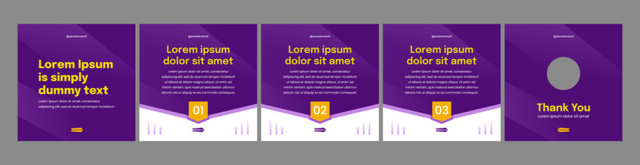 creative carousel template for social media post