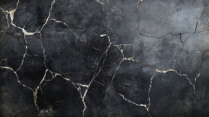 Obraz premium A dark and moody texture of a cracked and aged wall with anthracite and grey tones