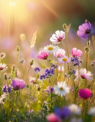 Fototapeta premium flowers in the field mobile wallpapper