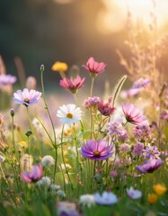 Fototapeta premium flowers in the field mobile wallpapper
