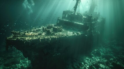 Ship that is sinking in the water