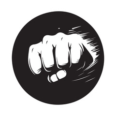 Punch Logo Images vector. Punch logo. Fist fight symbol. Strike image.