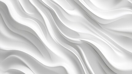 Obraz premium A white fabric with a wave pattern. The wave pattern is very prominent and covers the entire fabric
