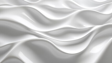Fototapeta premium A white fabric with a wave pattern. The wave pattern is very prominent and covers the entire fabric