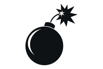 bomb silhouette vector illustration